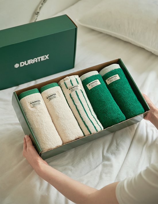 [듀라텍스] 프리미엄 40수 향균 코마사 유아 아르벨라 타올 본품 5P 세트