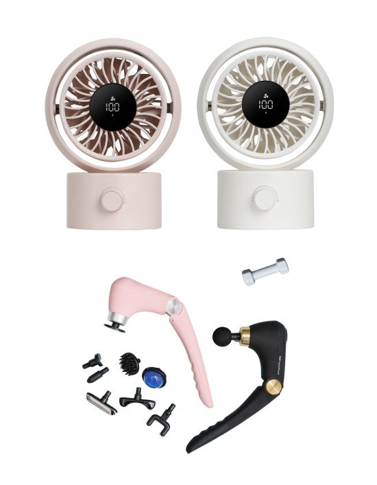 [다크플래쉬] 탁상용 무선 선풍기/무선 마사지건