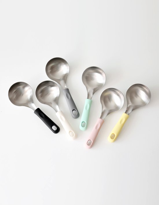 [카모메키친] 실리콘핸들 서빙스푼 미니국자 2P세트 컬러 6종 (택1)