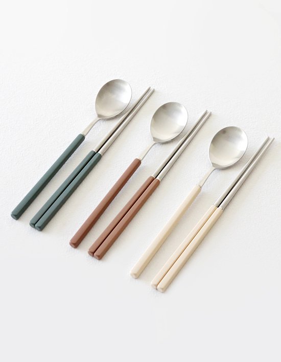 [카모메키친] 국내산 에펠 보겐피노 샤틴 수저세트 1+1 (컬러 선택)