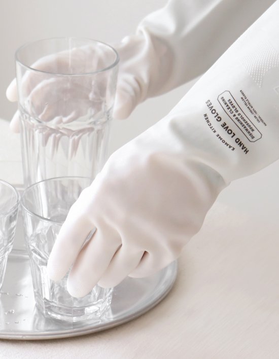 [카모메키친] 레터링 니트릴 고무장갑 2P세트 3종 (택1)