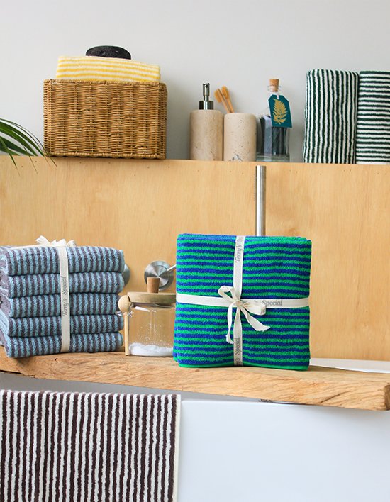 [테리파머] 200g 런던 스트라이프 수건 10장 디자인 선염 호텔수건 5종 (택1)