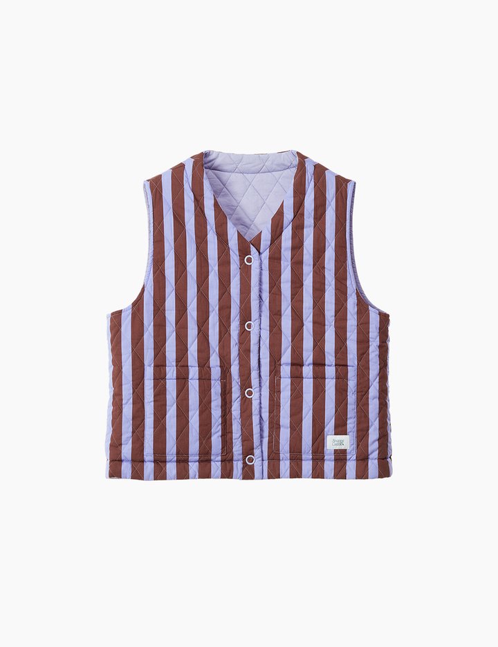 [스내피커들] 반전의 크루아상 리버서블 베스트 (블루)