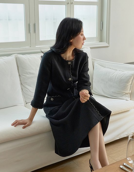 [Muse12] 실루엣 트위드 원피스 (택1)