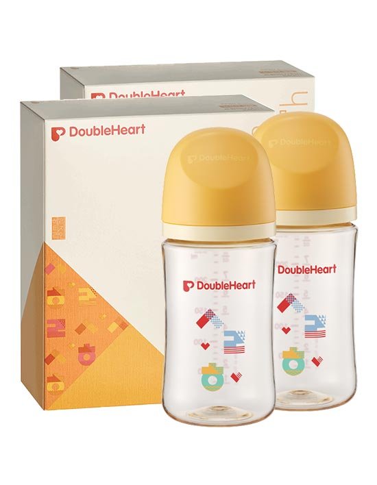 [더블하트] 3세대 240ml 헤리티지 트윈팩 (젖병2개/노꼭지) 1+1