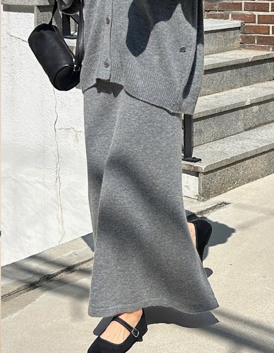 [liwuliwu] Melange Mood Skirt