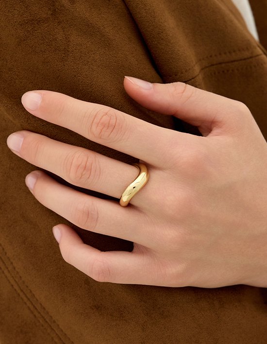 [이에르로르] 에트레브 실버(Y) 노트 웨이브 반지