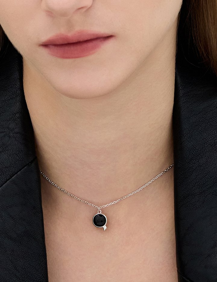 [이에르로르] 페니도르 NEW 실버(W) 목걸이 오닉스 HL1N58124W9450 (단품)