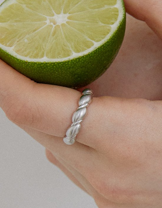 [바이이에르] 실버(M) 매트 로프 반지