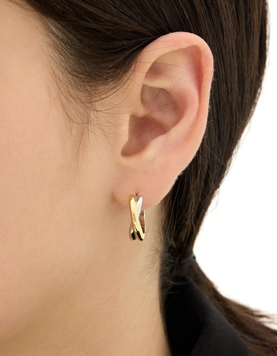 [이에르로르] 수브니 실버(C) 트위스트 원터치 귀걸이 2종 (택 1)