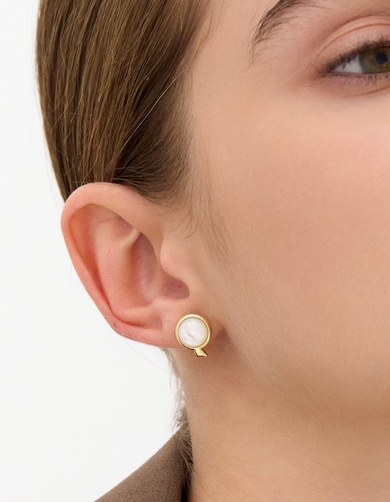 [이에르로르] 페니도르 NEW 실버(Y) 귀걸이 화이트자개 (단품)