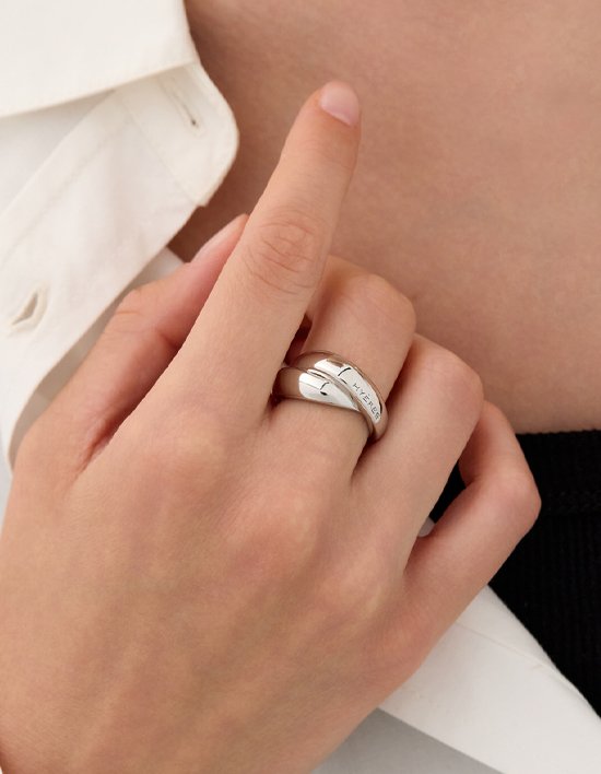 [이에르로르] 플럼프 트위스트 실버(W) 반지