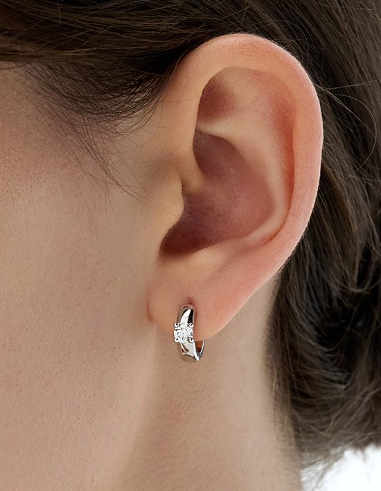 [이에르로르] 에센스 실버(W) 랩다이아 모노 원터치 귀걸이_0.2CT (단품)