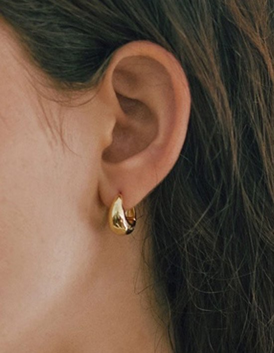 [바이이에르] 수브니 라운드 원터치 귀걸이 M 2종 택1