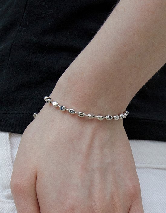 [바이이에르] (W) 글리머볼 체인 팔찌 (WHITE)