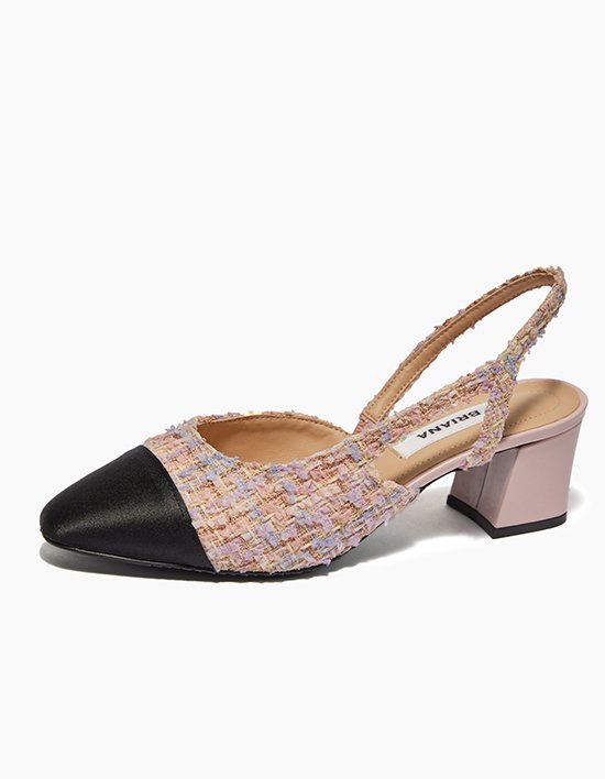 [브리아나] 투톤 콤비 슬링백_라이트 핑크 트위드 16종 (택1)