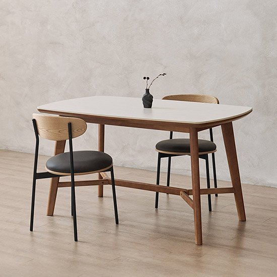 [룸앤홈] 밀로 원목 세라믹 테이블 식탁 3종(택1)