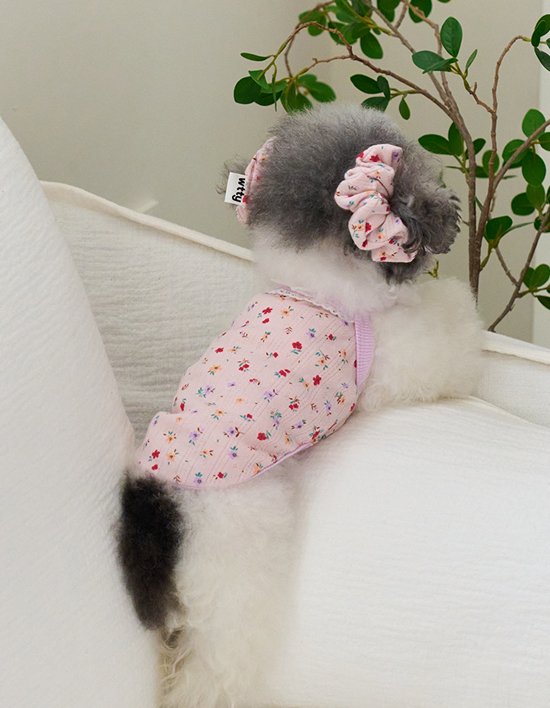 [위드토리]  플라워 리본 탑 (핑크바이올렛)