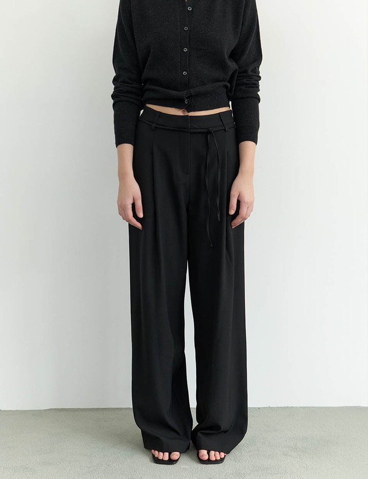 [그노노이] 벨트와이드 슬렉스 (Black)