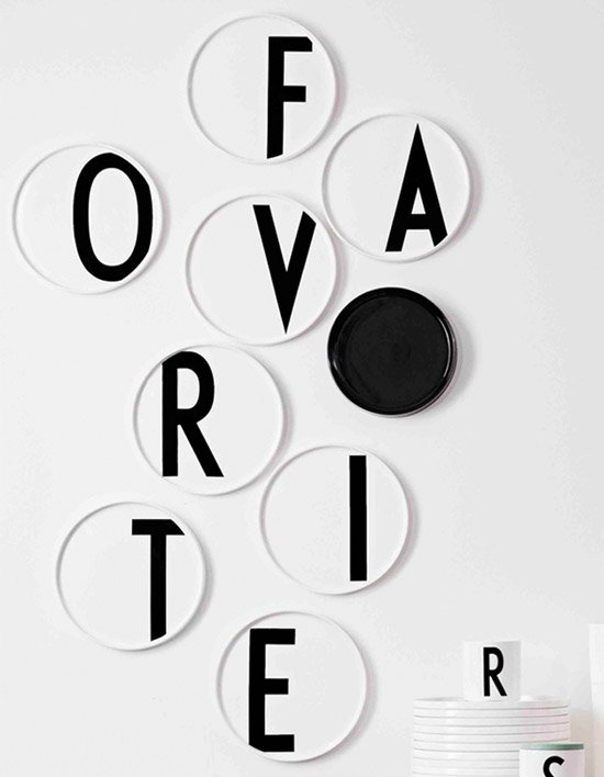 [루나스토리] 디자인레터스 포슬린 이니셜 알파벳 플레이트 (택1)