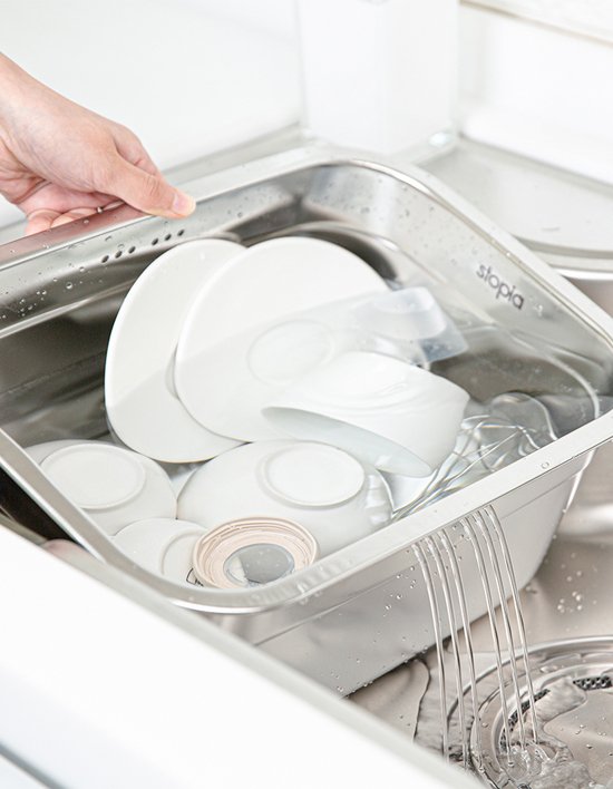 [스토피아] 국내생산 올스텐 304 물빠짐 다용도 사각 설거지통 (7L/10L) 택1