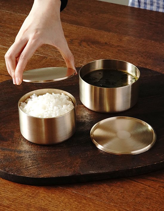 [놋담] 방짜유기 찬합 공기대접겸용 (4P)