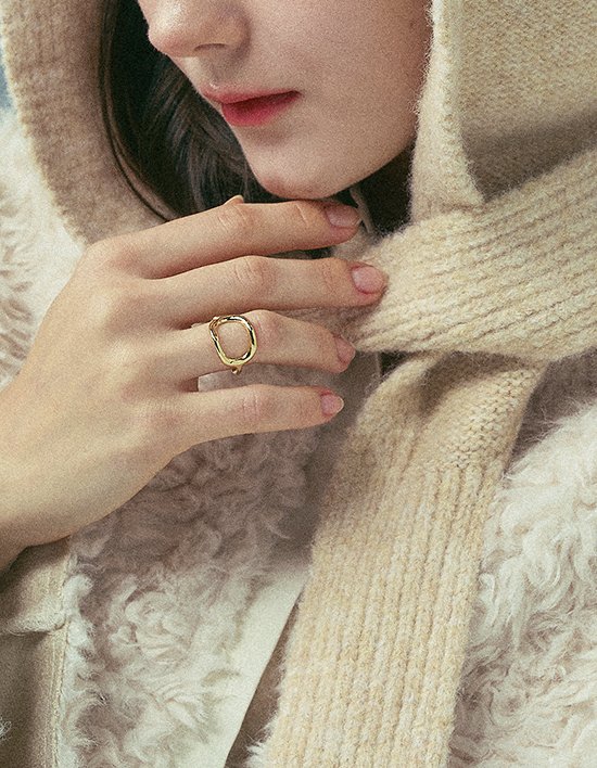 [다나버튼] 할로우 링크 심포니 오픈 반지