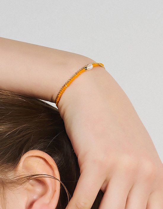 [다나버튼] 아리아 진주 레이어드 팔찌