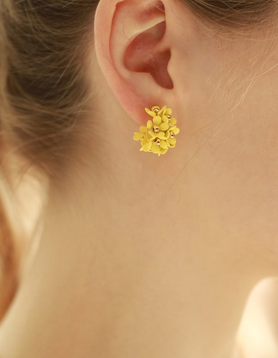 [다나버튼] 타임 플라워 후프 이어링