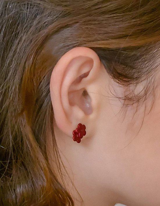 [다나버튼] (F/W)미니 레이어드 배꽃 귀걸이