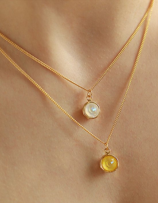 [다나버튼] 뉴 벨라 스와로브스키 목걸이_라지