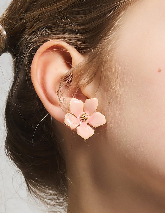 [다나버튼] 루나 블라썸 꽃 귀걸이