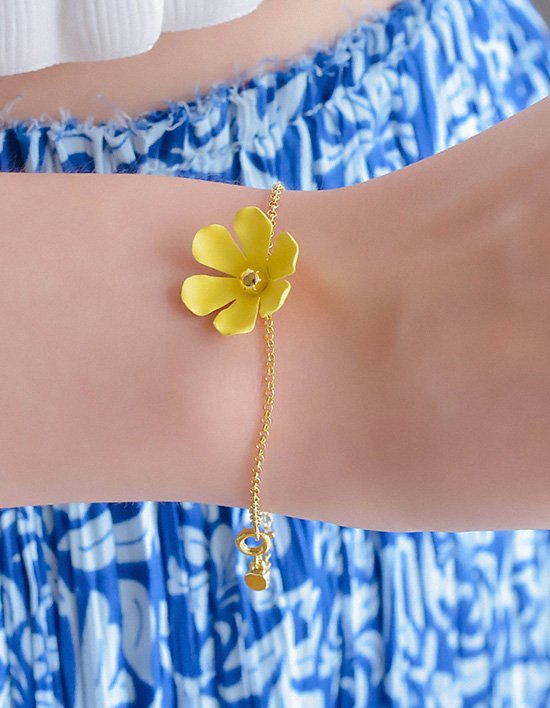 [다나버튼] 샤프론꽃 팔찌