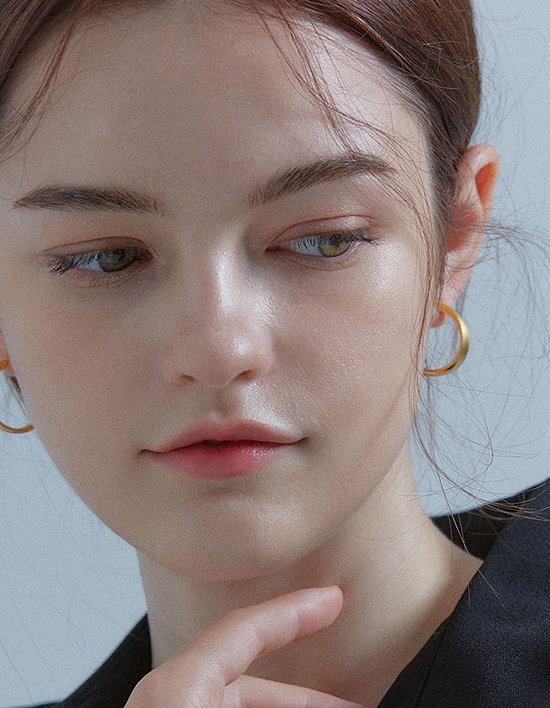 [다나버튼] 니도르 플랫 링 귀걸이