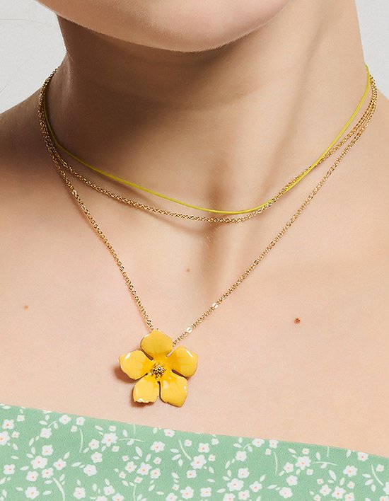 [다나버튼] 루나 블라썸 꽃 목걸이