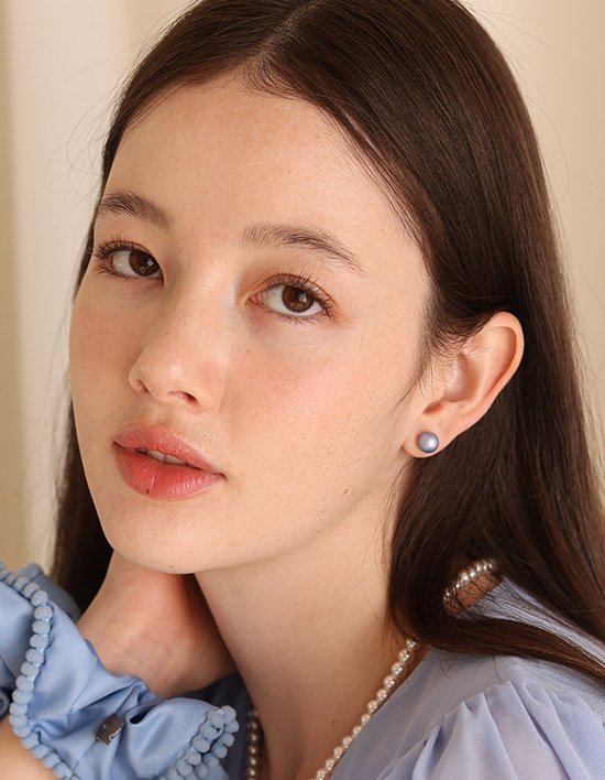 [다나버튼] 틴티드 러브 볼 이어링_8mm