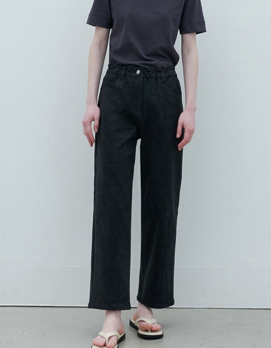 [AYU] 베이직 데님 팬츠_블랙