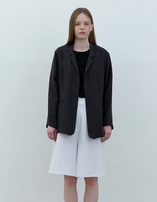 [AYU] 린넨자켓_블랙