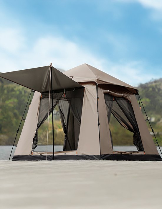 [로티캠프] 사각 원터치 텐트 4인