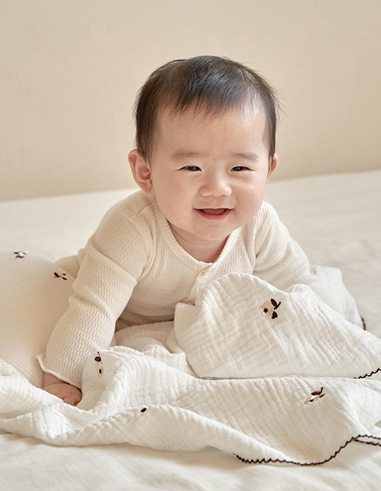 [라비킷] 순면 자수 블랭킷 4종 (택1)