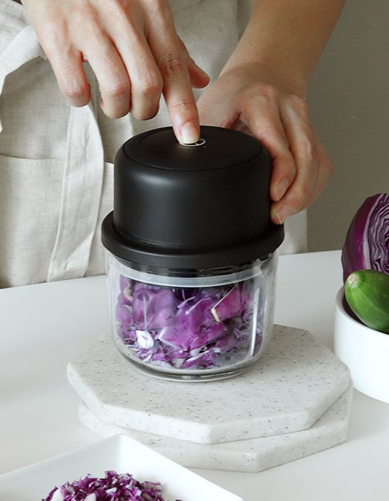 [리본제이]무선 자동 믹서기 야채 다지기 300ml