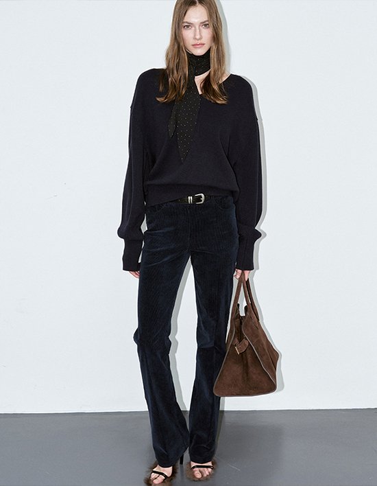 [시그레이트] 코듀로이 슬림 부츠컷_네이비