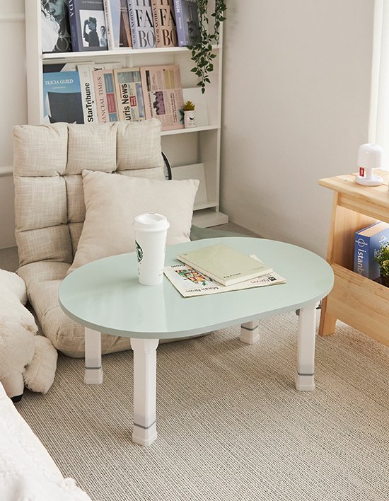 [스토리퍼니쳐] 4단높이조절 유광 e0 LPM 밀러 타원 테이블 720 7종 (택1)