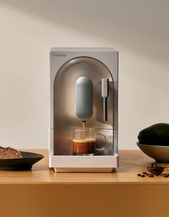 [쿠쿠] 전자동 밀크스팀 에스프레소 커피 머신 루미 화이트 CCM-CAESW2010LW