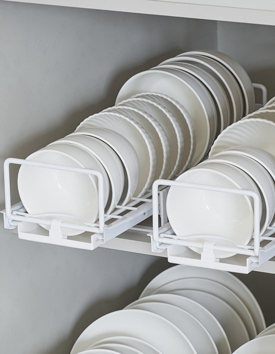 [코드리빙] 그릇 접시 정리 슬라이딩 정리함 냄비 뚜껑 거치대 선반 키친랙 4종 (택1)