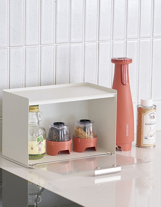 [코드리빙] 클린업스토리지 철제 슬라이딩 수납함 영양제 약통 정리 보관함 2종 (택1)