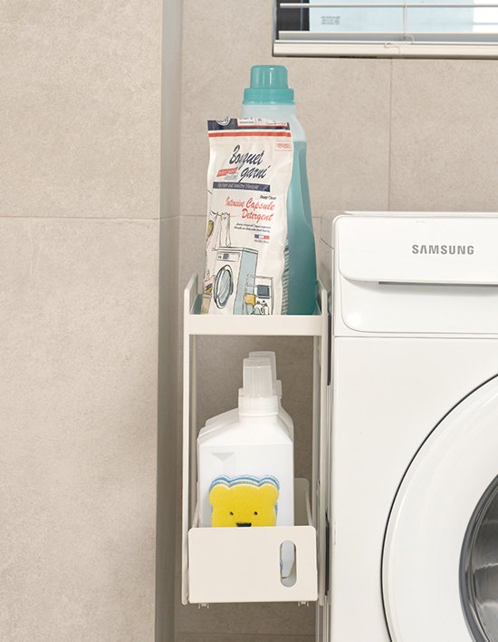 [코드리빙] 슬림핏 틈새 수납 무타공 냉장고 세탁기 자석 선반 3종 (택1)