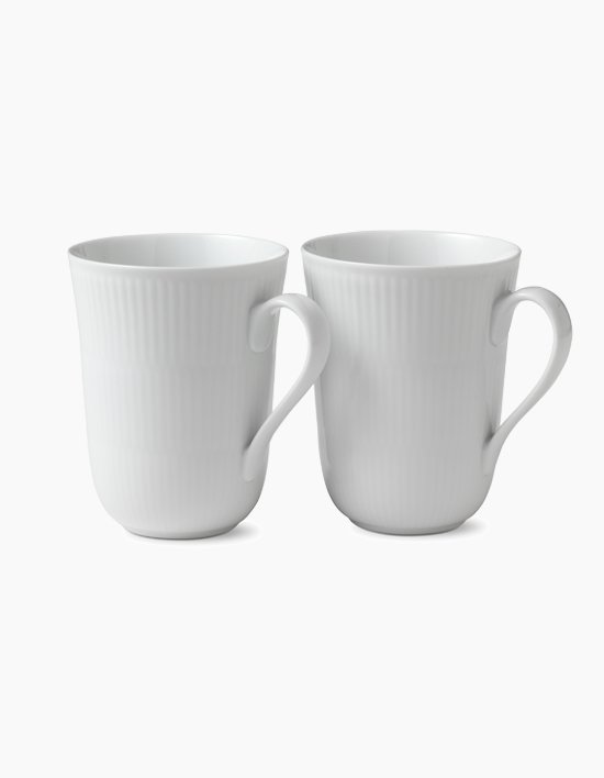 [로얄코펜하겐] 화이트 플레인 머그 330ml 2개_2408039 (2408039)