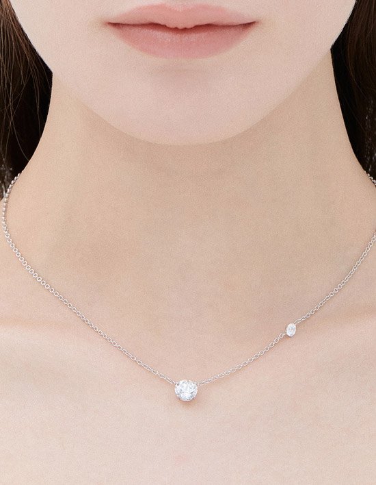 [제이에스티나] 선릿 1캐럿 목걸이 (단품)