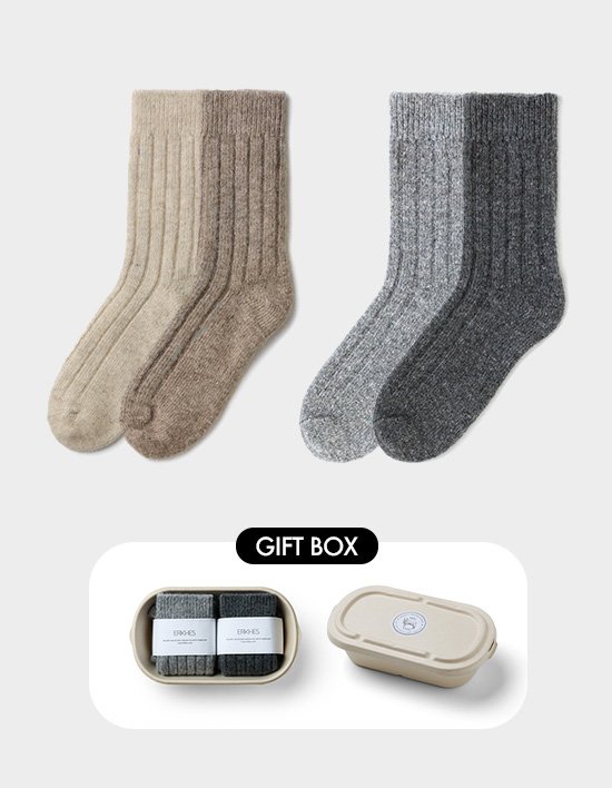 [에르흐스] 울양말 100% 솔리드 2P 세트 4종 (택1)